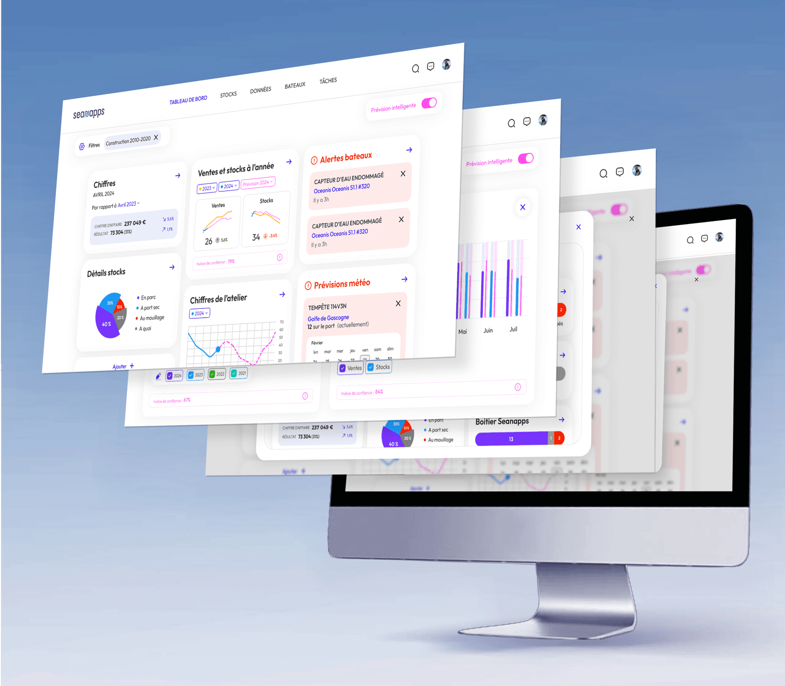 Dashboard Seanapps-beneteau sur PC