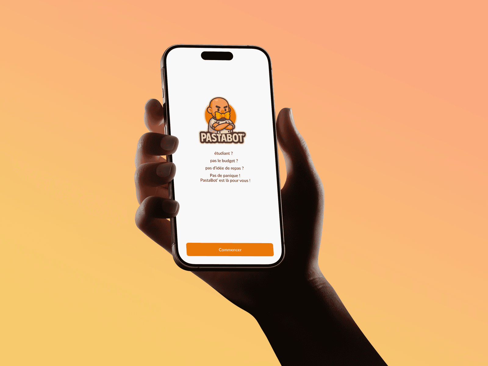 Pastabot sur mobile